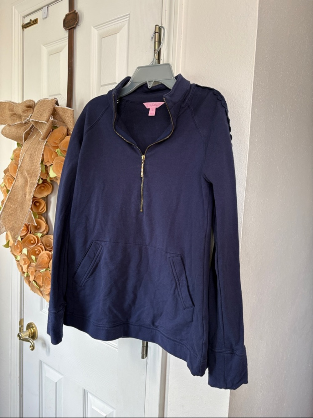 Lilly Pulitzer Navy Half zip Pullover Sweater XS